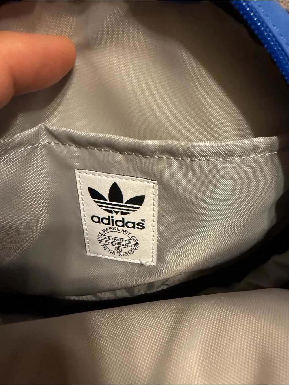 adidas NWT Royal Blue Round Crossbody Messenger Bag with Black Stripe